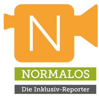 Logo der Normalos, Die Inklusiv-Reporter: ein N in einer Videokamera.